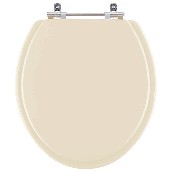 Assento Sanitario Poliester Twister Marfim (Bege Claro) para vaso Hervy