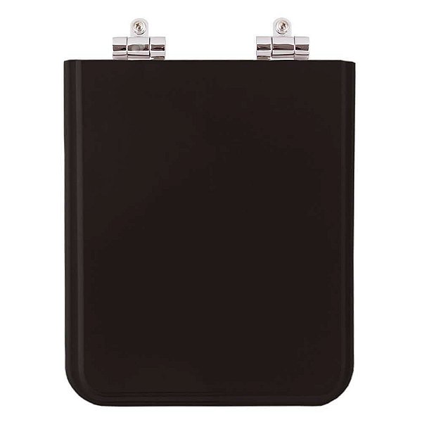 Assento Sanitário Poliester Soft Close Square Preto para vaso Incepa