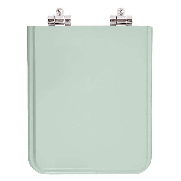 Assento Sanitário Poliester Soft Close Square Verde Água (Verde Claro) para vaso Incepa