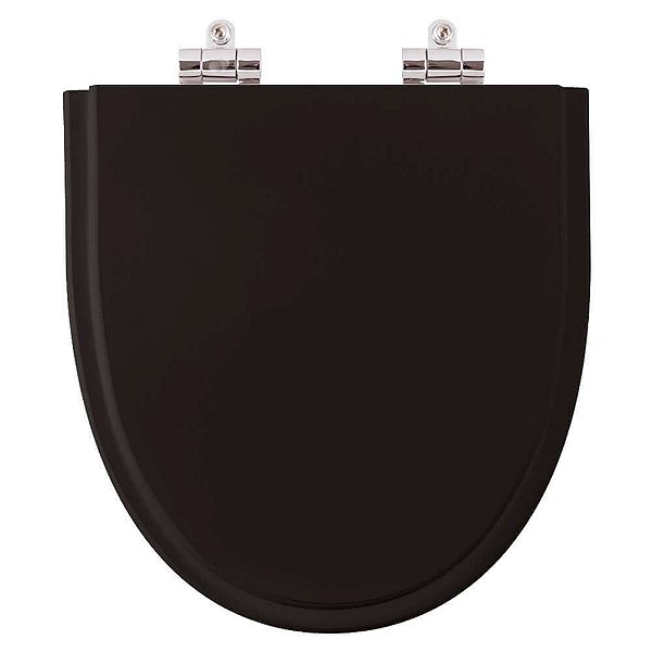 Assento Sanitário Poliester Soft Close Studio Preto para vaso Incepa