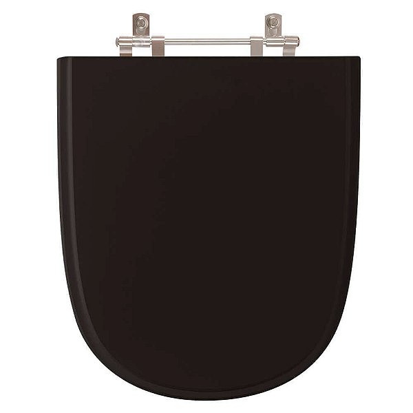 Assento Sanitario Poliester Ezedra Preto para vaso Ideal Standard