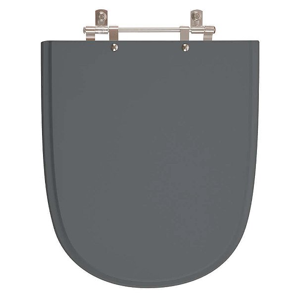 Assento Sanitário Poliester Ezedra Cinza Quartzo (Cinza Escuro) para vaso Ideal Standard