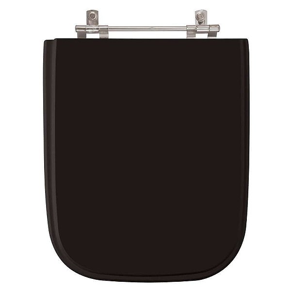 Assento Sanitario Poliester Tivoli Preto para Vaso Ideal Standard