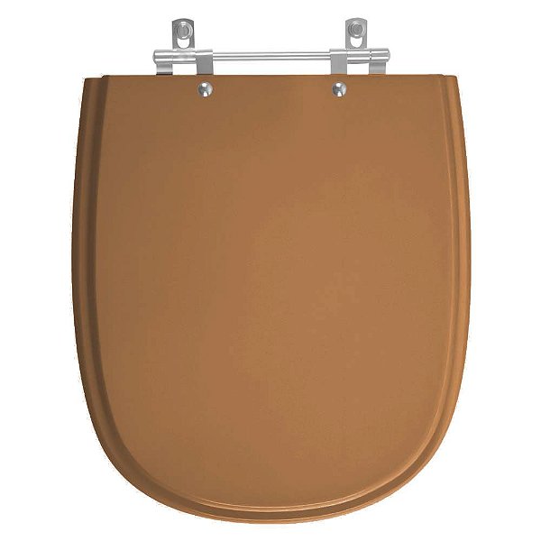 Assento Sanitário Poliester Dona Beja Caramelo para vaso Santa Clara