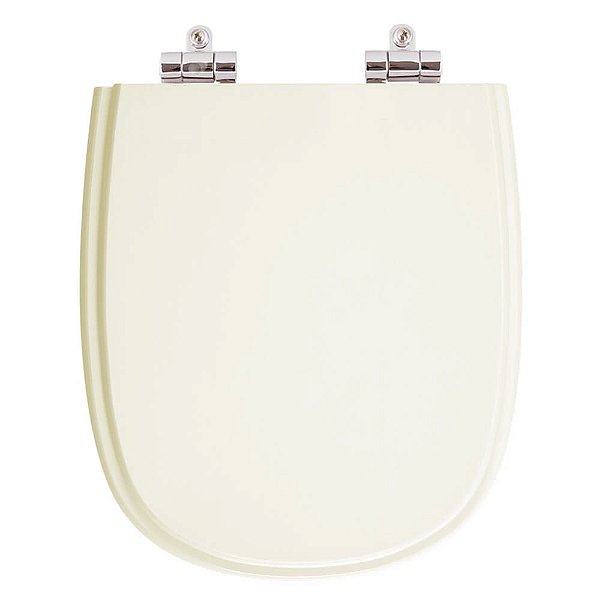 Assento Sanitário Poliester Soft Close Dona Beja Marfim (Bege Claro) para vaso Santa Clara