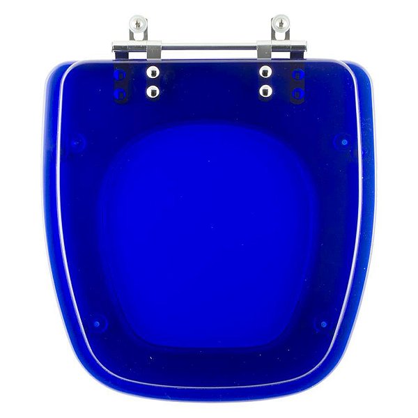Assento Sanitário Poliester Fit Azul Transparente para vaso Celite