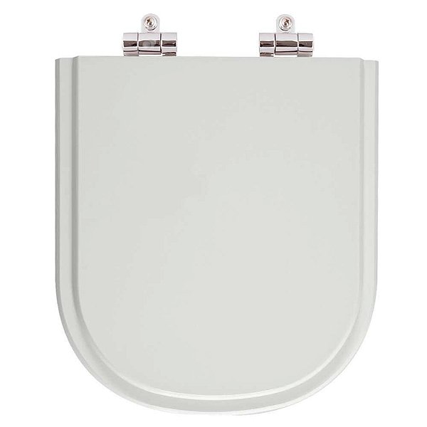 Assento Sanitário Poliester Soft Close Life Cinza Prata para vaso Celite