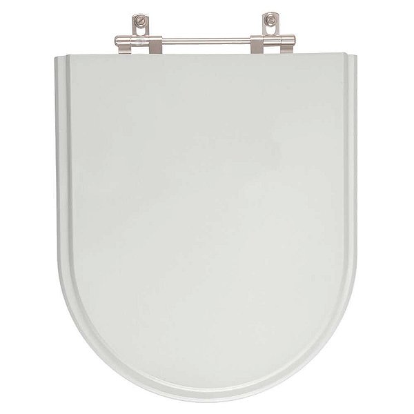 Assento Sanitario Poliester Silent Cinza Claro para vaso Hervy