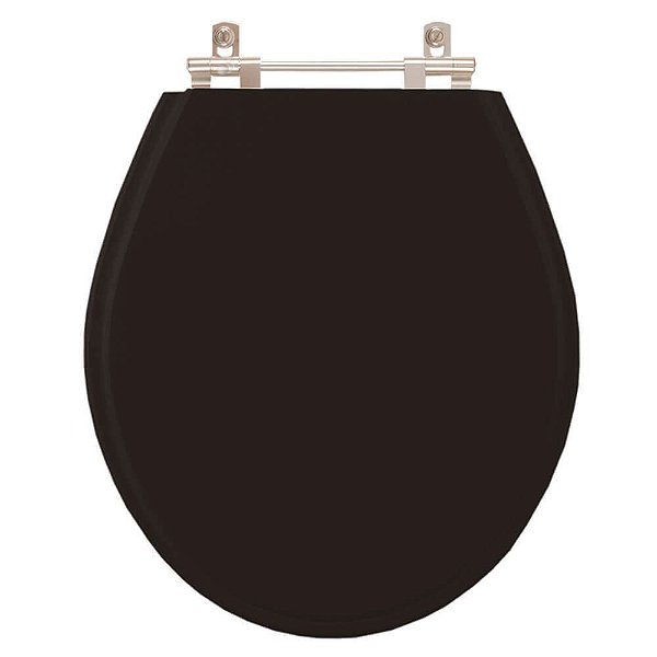Assento Sanitário Poliester Studio Ébano (Preto) para vaso Deca