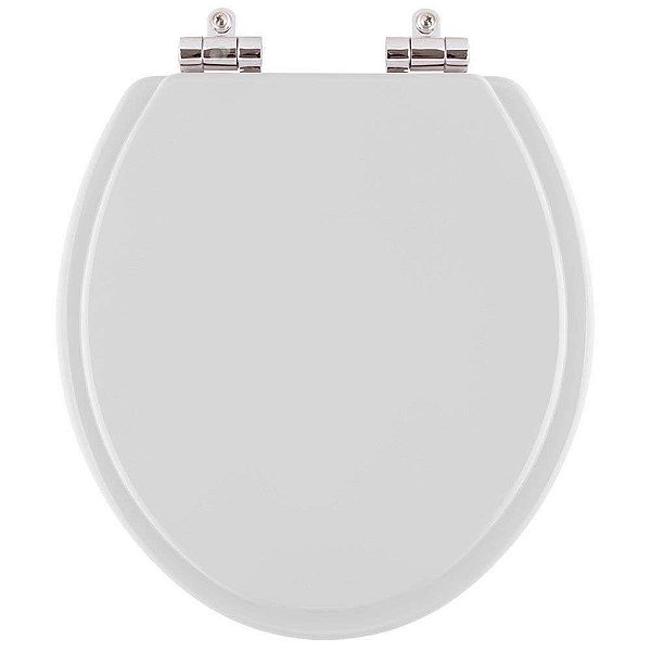 Assento Sanitário Poliester Soft Close Parati Cinza Claro para vaso Logasa