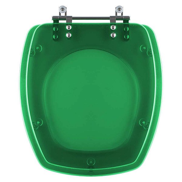 Assento Sanitário Poliester Thema Verde Transparente para vaso Incepa