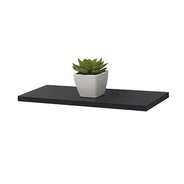 Prateleira 40 x 15cm Preta Suporte Invisível