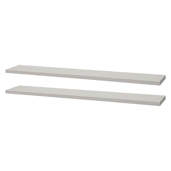 Kit 2 Prateleiras 50 x 10cm Branca Suporte Invisível