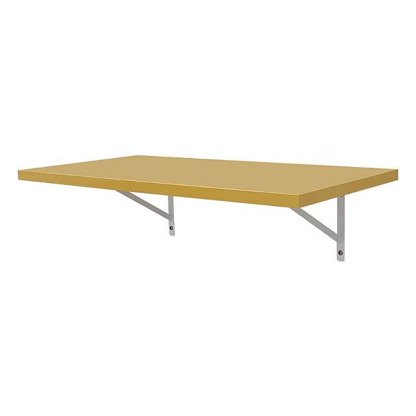 Prateleira 70 x 25cm Amarela Com Mão Francesa