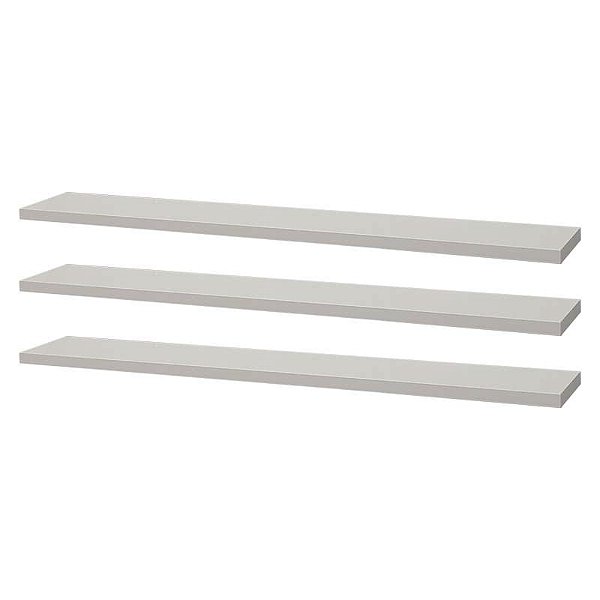 Kit 3 Prateleiras 60 x 20cm Branca Suporte Invisível