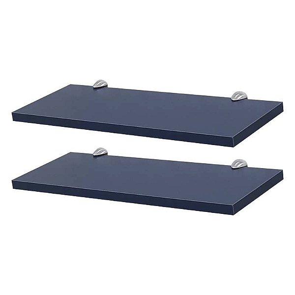 Kit 2 Prateleiras 30 x 15cm azul Com Suporte Tucano
