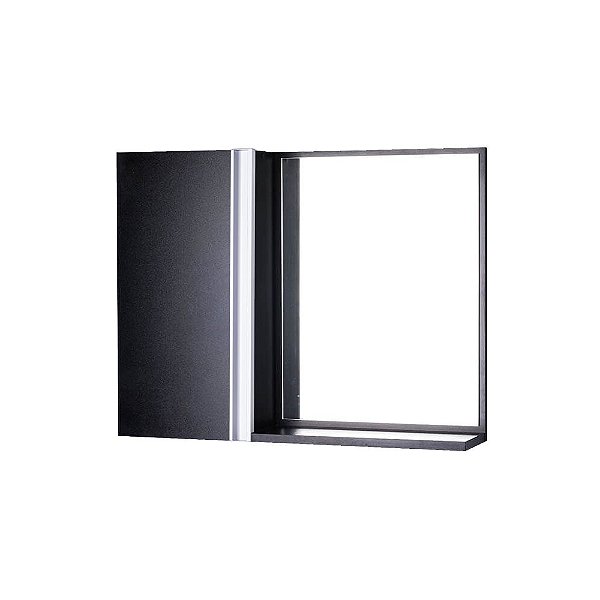 Armário para Banheiro com Espelho Preto Barra Vertical