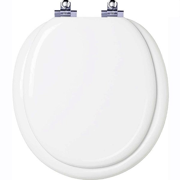 Assento Sanitário Almofadado Fechamento Lento Convencional Oval Branco