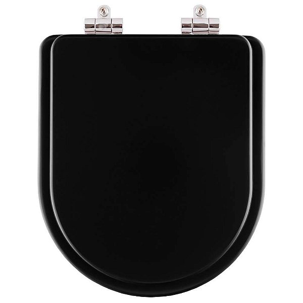 Assento Sanitário Poliester Soft Close Nexo Onix (Preto Fosco) para vaso Roca