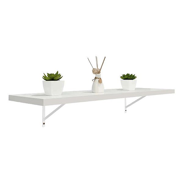 Prateleira 70 x 30cm Branco Espessura 25mm Mão Francesa