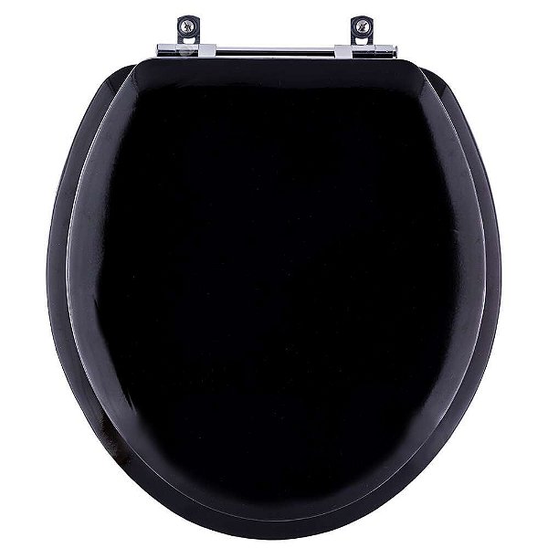 Assento Sanitário Almodadado Macio Flamingo Preto para vaso Incepa