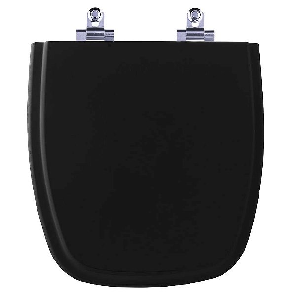 Assento Sanitário Laqueado Soft Close Fit Preto para vaso Celite