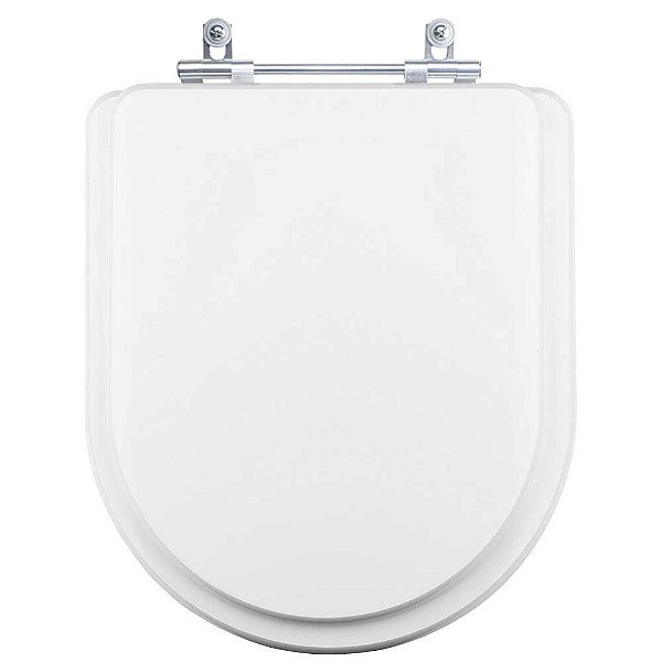 Tampa Vaso Sanitário Madeira Laqueada Smart Branco para bacia Celite