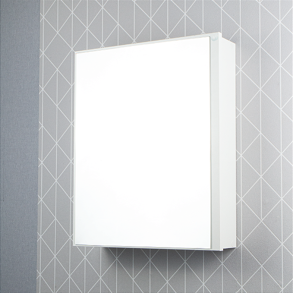 Armário para Banheiro com Espelho Luxor Branco 34cm