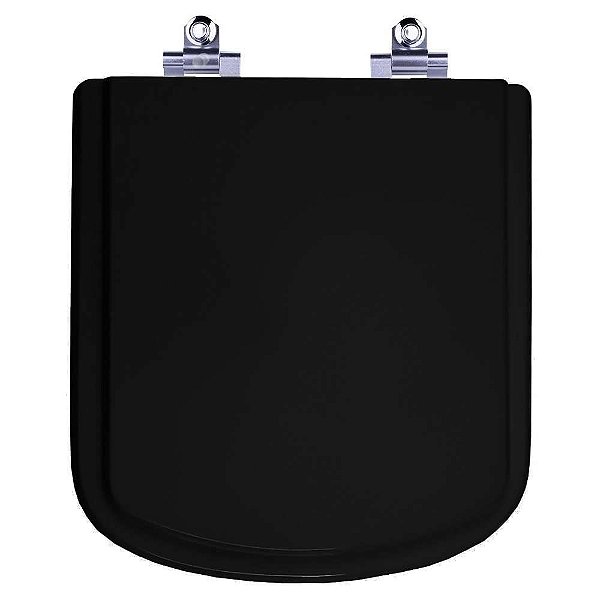 Assento Sanitário Laqueado Soft Close Bali Preto para vaso Incepa 6lpf