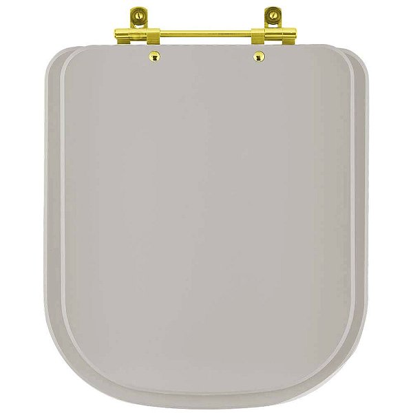 Assento Sanitário Axis Barbante para vaso Deca com Ferragem Dourada