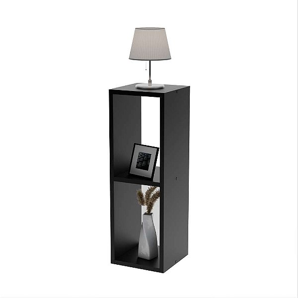 Mesa De Cabeceira Pequena 20x20x60cm Diamante Preto Quarto Sala