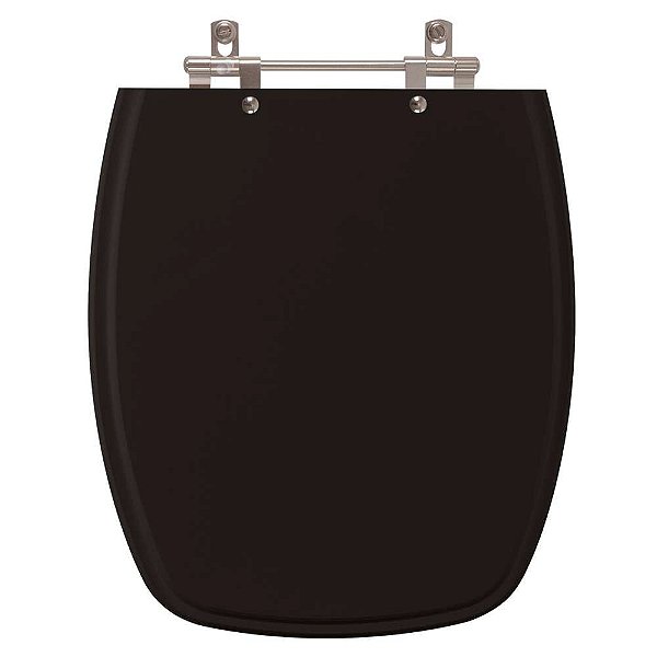Assento Sanitario Poliester Palladium Preto para vaso Celite