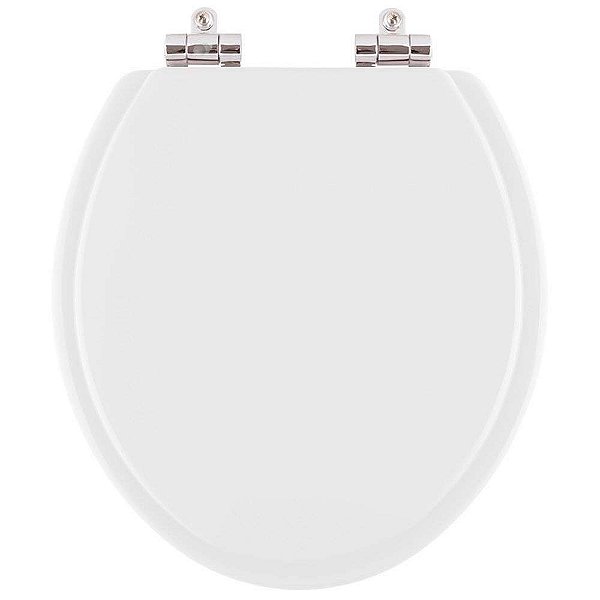 Tampa de Vaso Poliester com Amortecedor Iris Branco para bacia Mari