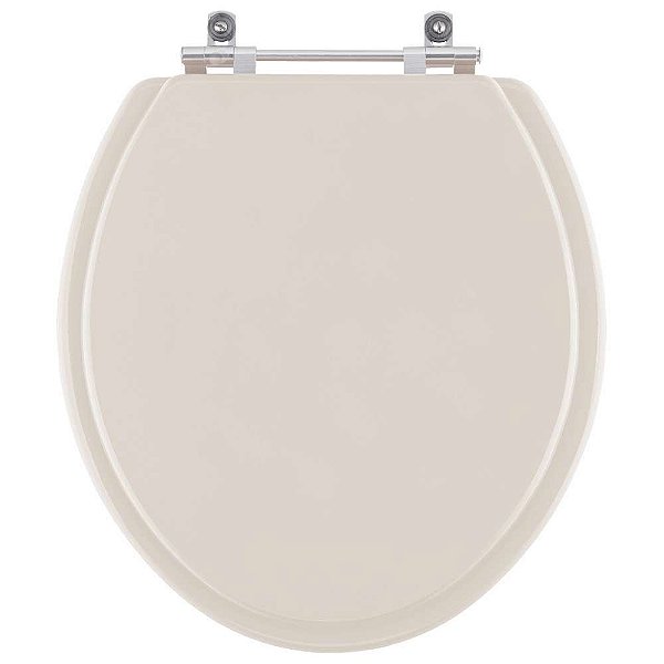 Assento Sanitario Poliéster Convencional Oval Amendoa para vaso Deca