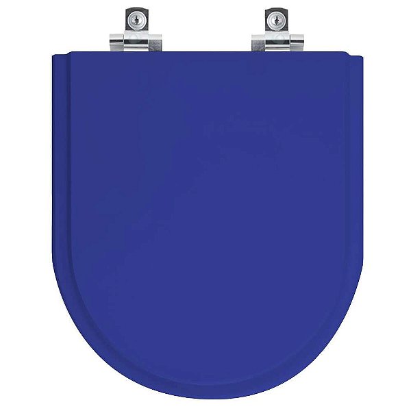 Assento Sanitário Soft Close Riviera Azul para vaso Celite
