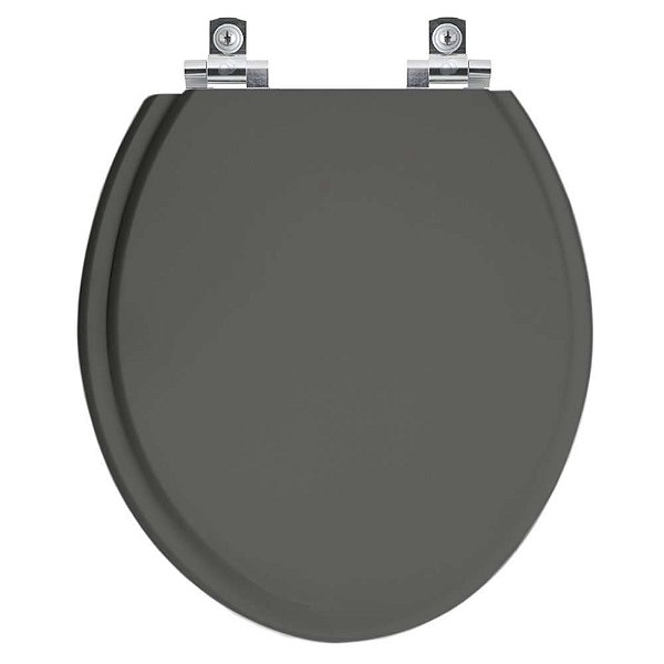 Assento Sanitário Soft Close Saveiro Cinza Escuro para vaso Celite