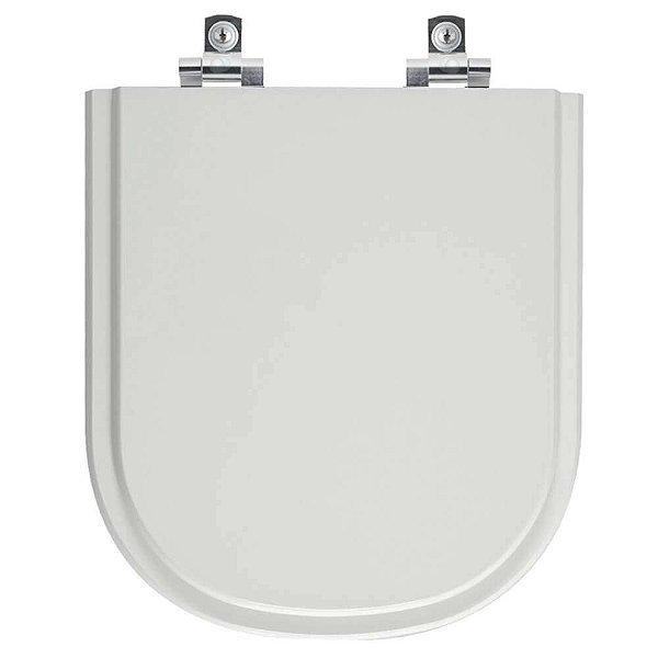 Assento Sanitário Soft Close Square Cinza Claro para vaso Sanitex