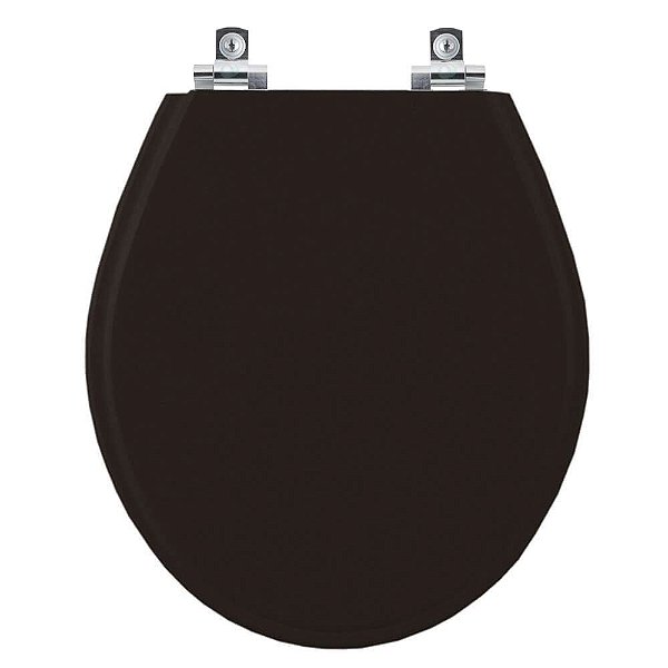 Assento Sanitário com Amortecedor Studio Ébano (Preto) para vaso Deca