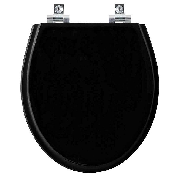 Assento Sanitário com Amortecedor Windsor Ébano (Preto) para vaso Deca