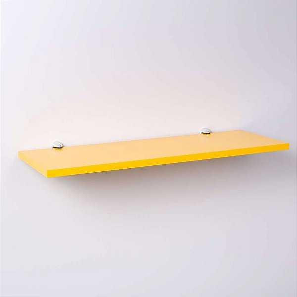 Prateleira Amarela 60 X 20cm Com Suporte Tucano