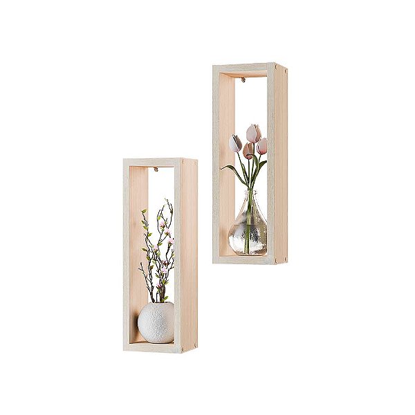 Kit Nicho Decorativo Stella Carvalho para Sala Hall 40x10cm