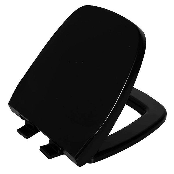 Tampa de Vaso Assento Sanitário Soft Close Astra Versato Preto para bacia Celite