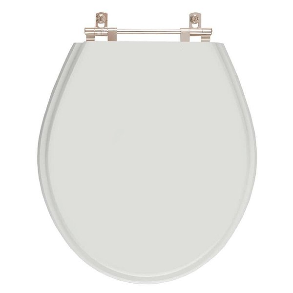 Assento Sanitário Poliester Carina Cinza Claro para Vaso Ideal Standard