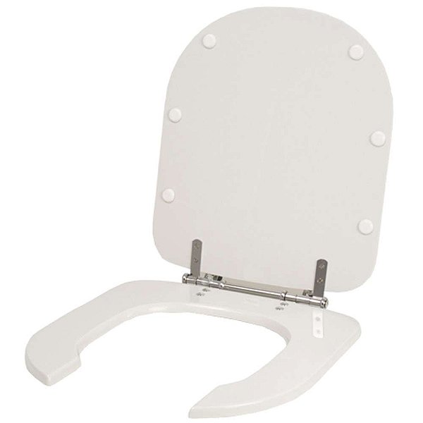 Assento Sanitário Vogue Plus Conforto Branco para vaso Deca PNE com Abertura Frontal