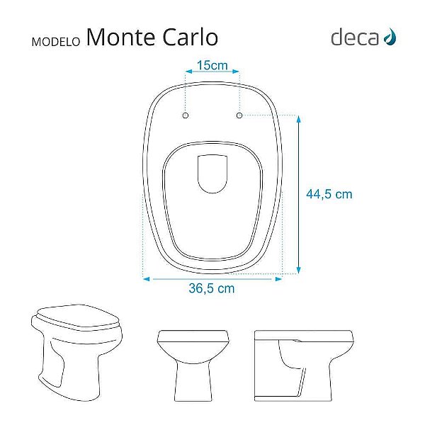 Assento Sanitário P/ Louças Monte Carlo E Lixeira Decorados