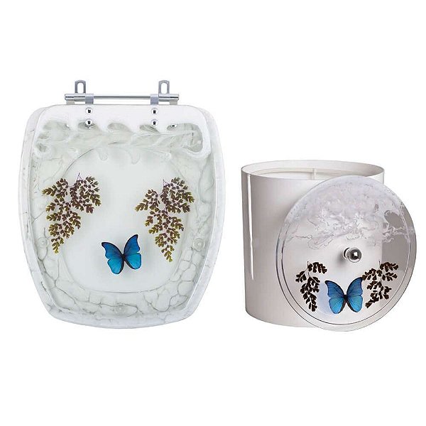 Assento Sanitário Primula Plus E Lixeira Decorados