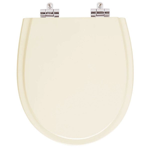 Assento Sanitario Poliester com Amortecedor Polo Marfim (Bege Claro) para Vaso Hervy