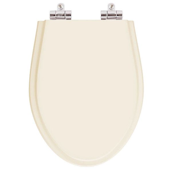 Assento Sanitario Poliester com Amortecedor Absolute Bone (Bege Claro) para Vaso Ideal Standard