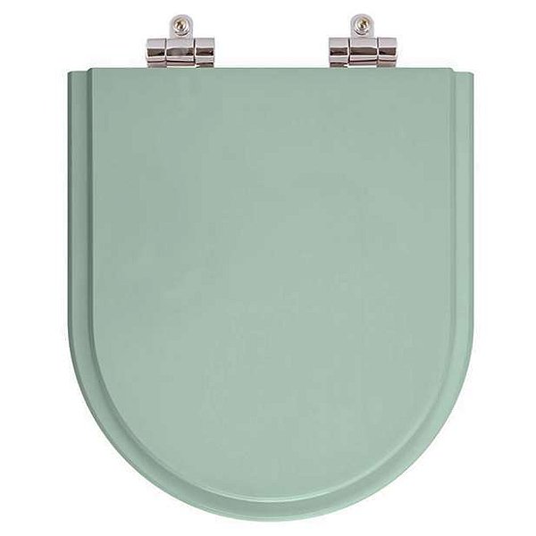 Assento Sanitario Poliester com Amortecedor Riviera Agua Marinha (Verde Agua) para Vaso Celite
