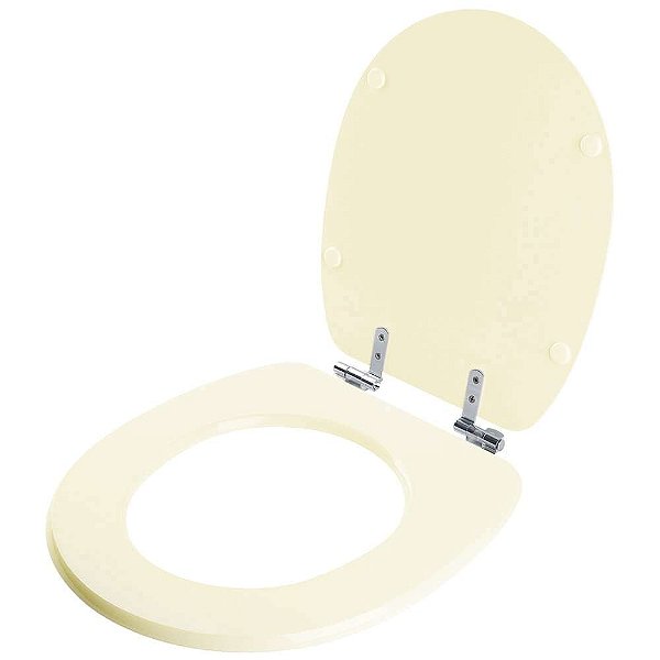 Assento Sanitario com Amortecedor Village Creme para Vaso Deca